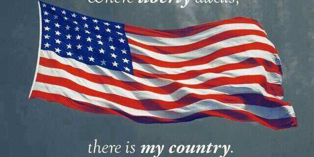 America First! banner