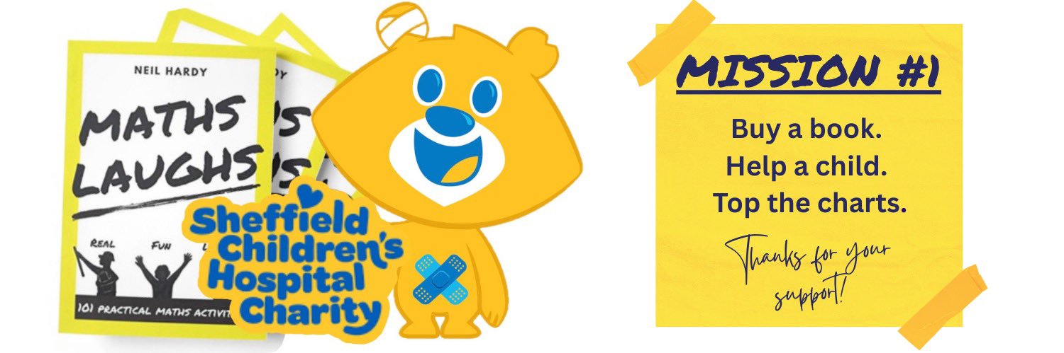 MathsLaughs 💛Sheffield Children’s Hospital💛 banner