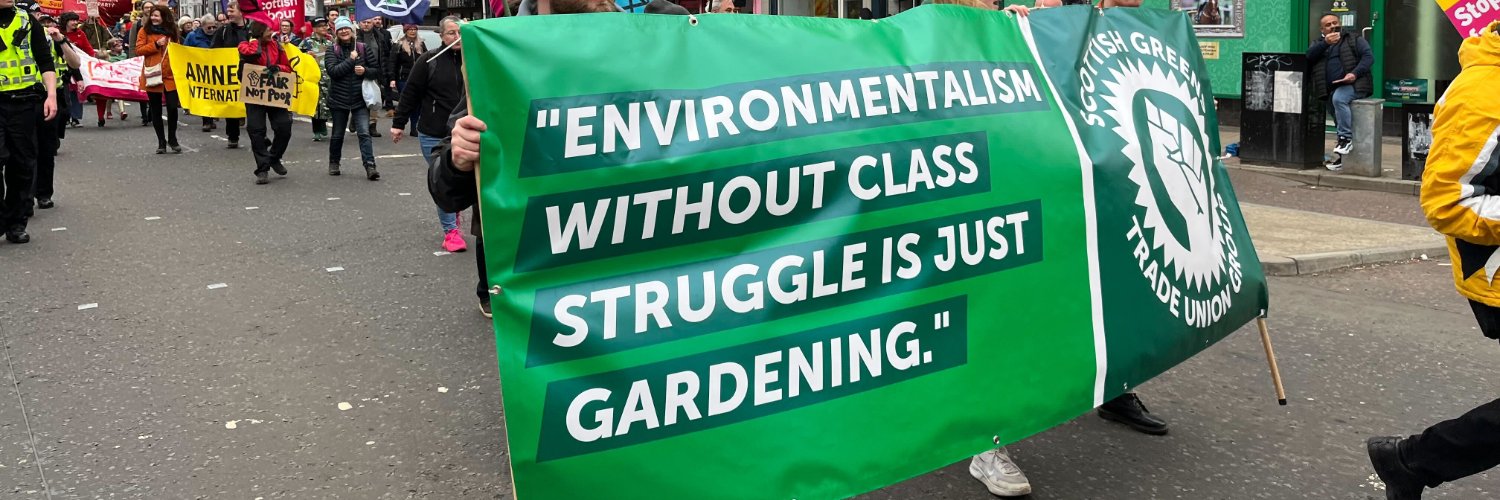 Scottish Green Party Trade Union Group banner