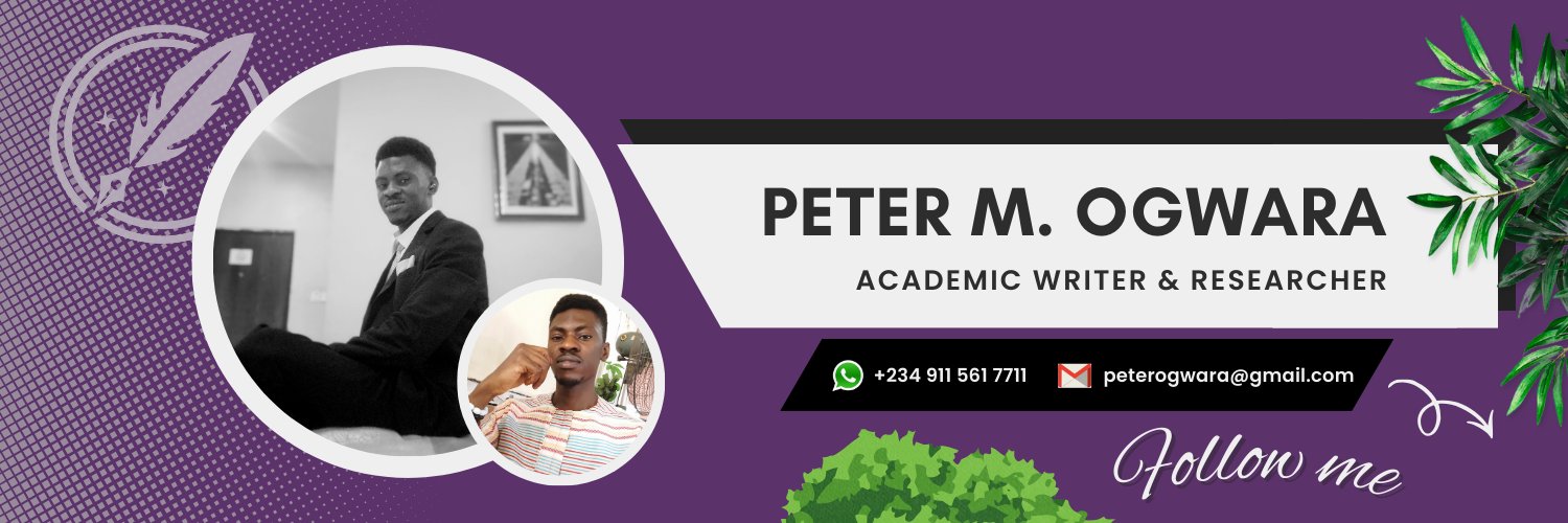 Peter M. Ogwara, Academic Writer 💭 banner