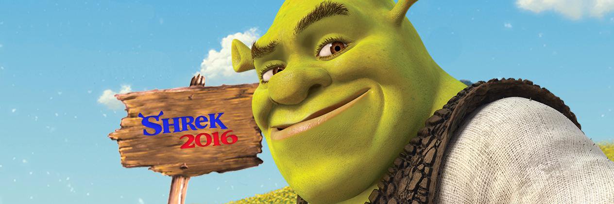 Shrek For President banner