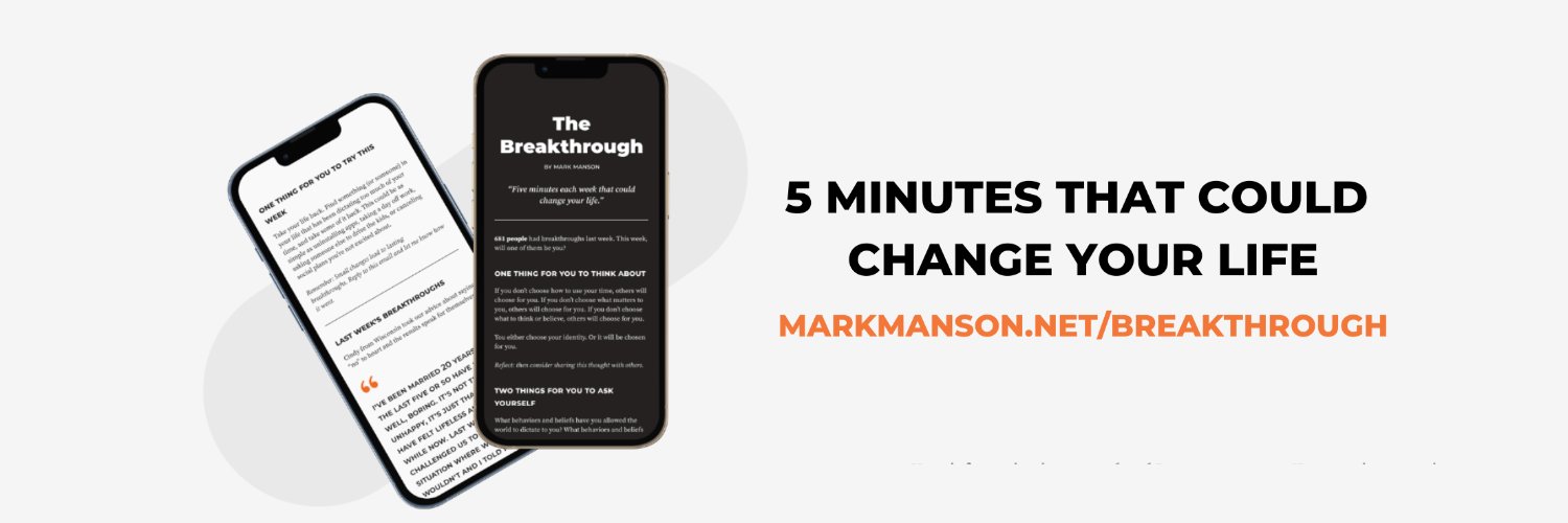 Mark Manson's banner
