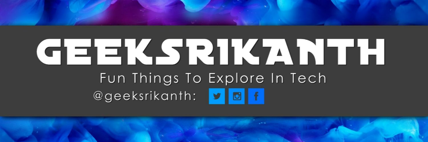 geeksrikanth's profile banner image