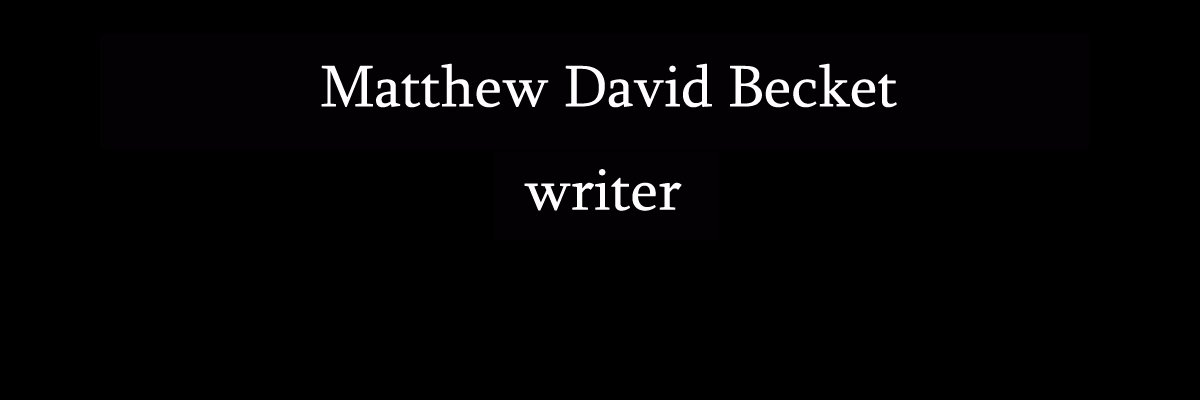 MatthewBecket's profile banner image
