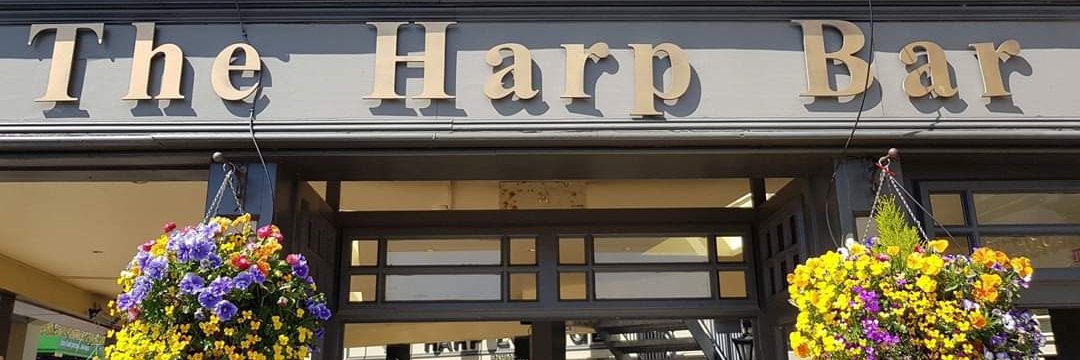 The Harp Bar Swords banner