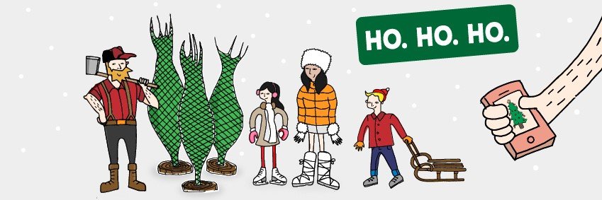 Clickmas Trees banner