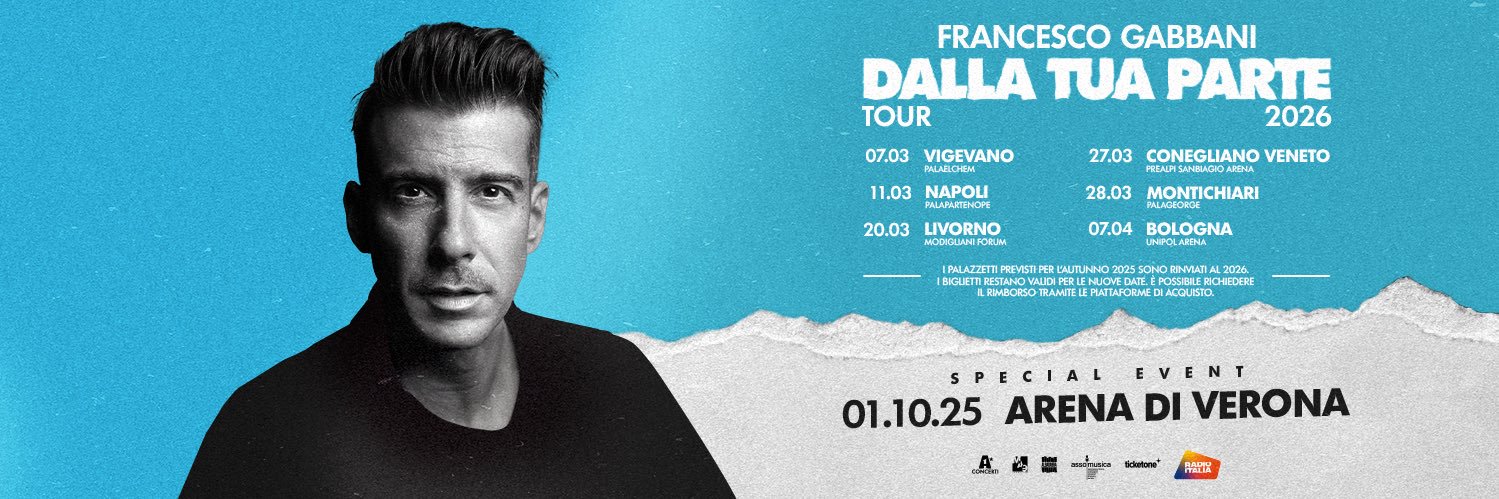 Francesco Gabbani's banner