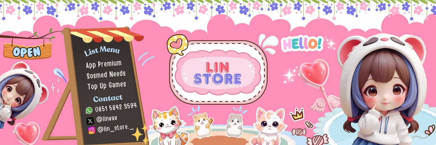 LIN STORE 𐙚🩷 600+TESTI & PAYMENT🎀 ORDER KE WA☎️ banner