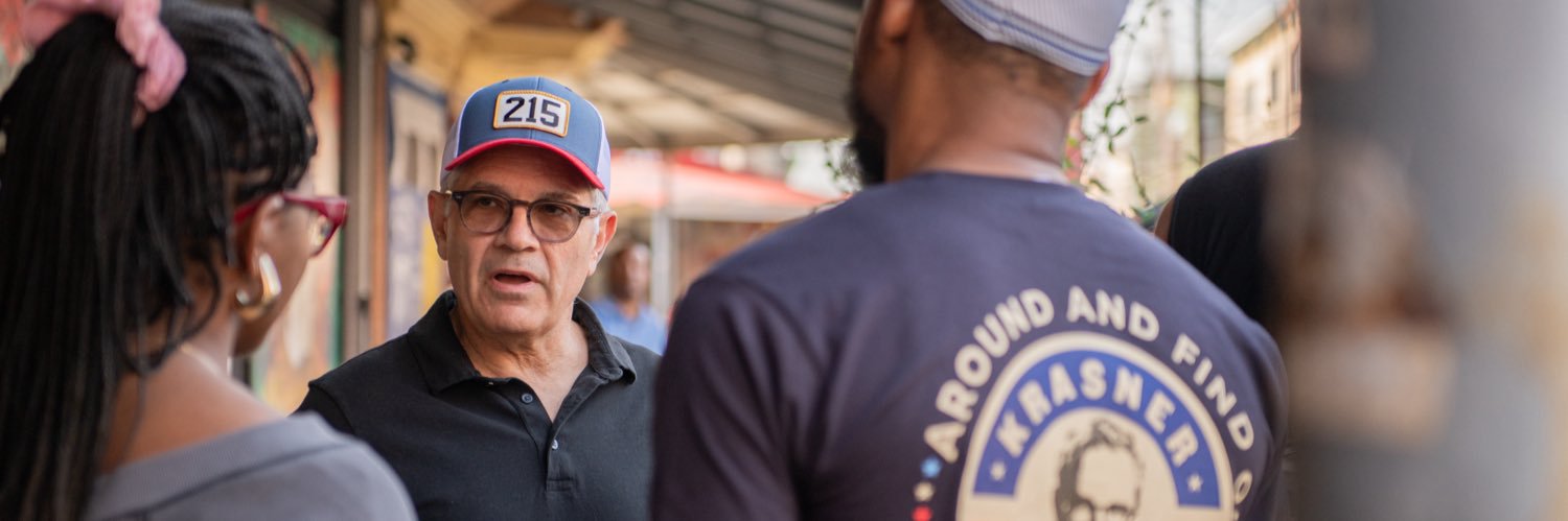 Larry Krasner's banner
