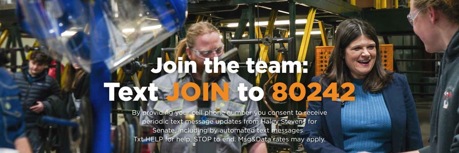 Haley Stevens banner