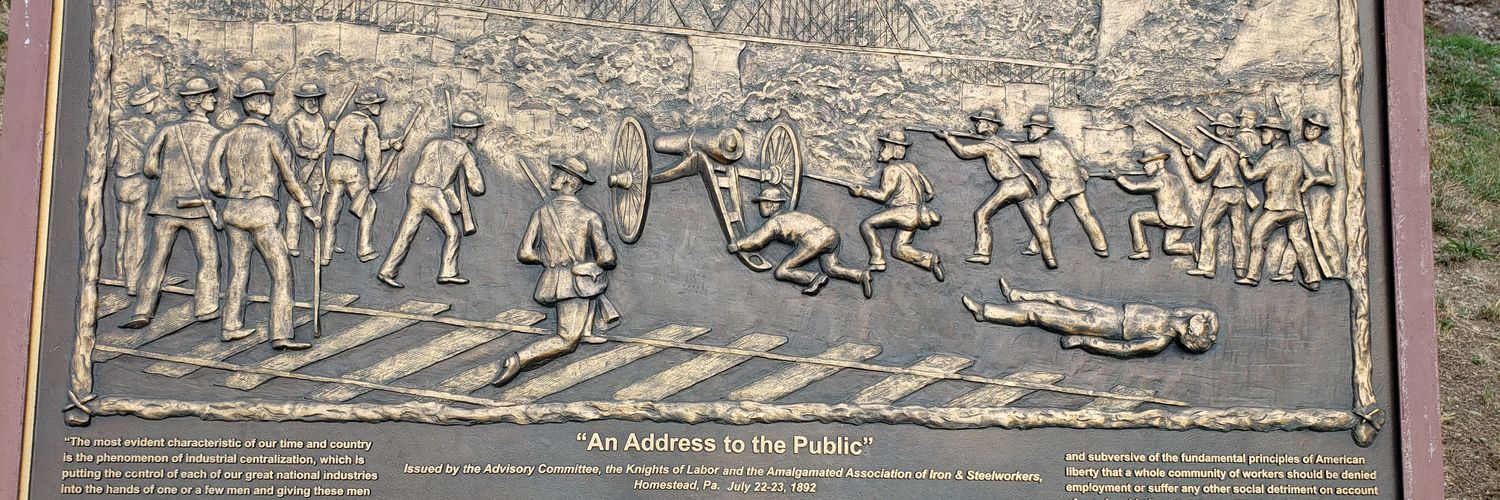 Andrew Goldstein is on strike banner