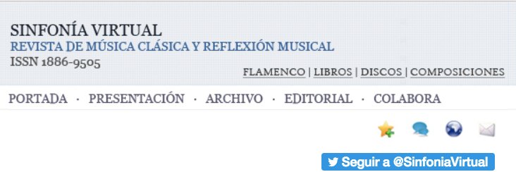 Sinfonía Virtual. Revista de Música banner