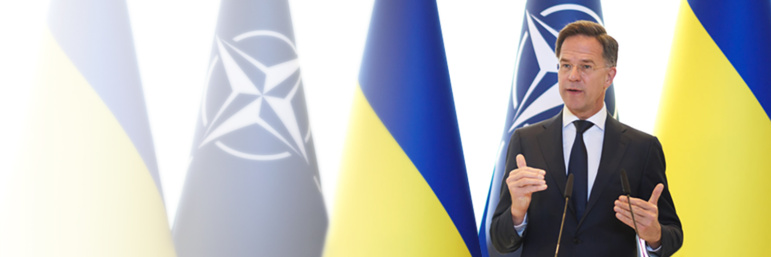 NATO in Ukraine's banner