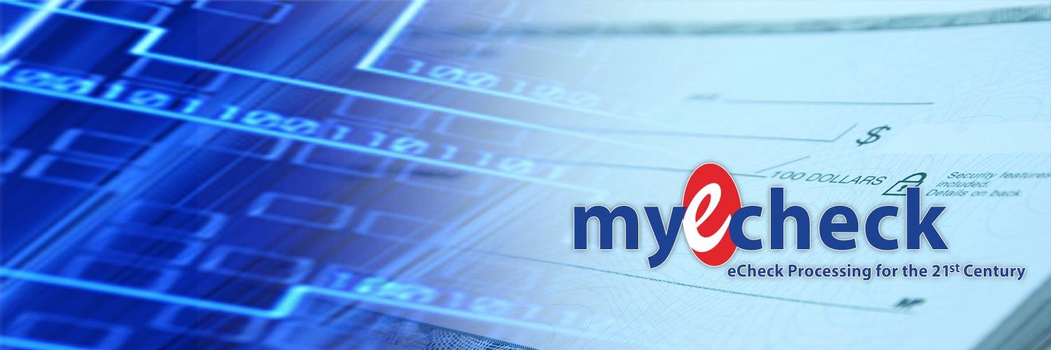 MyECheck's profile banner image