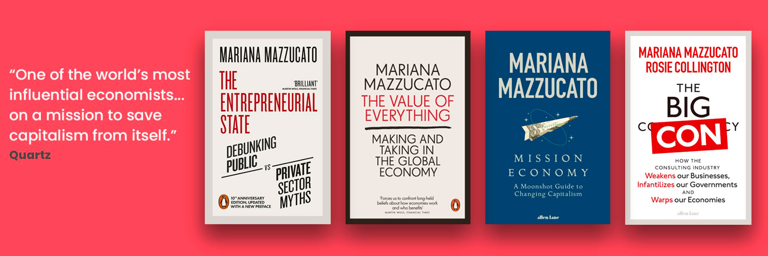 Mariana Mazzucato's banner