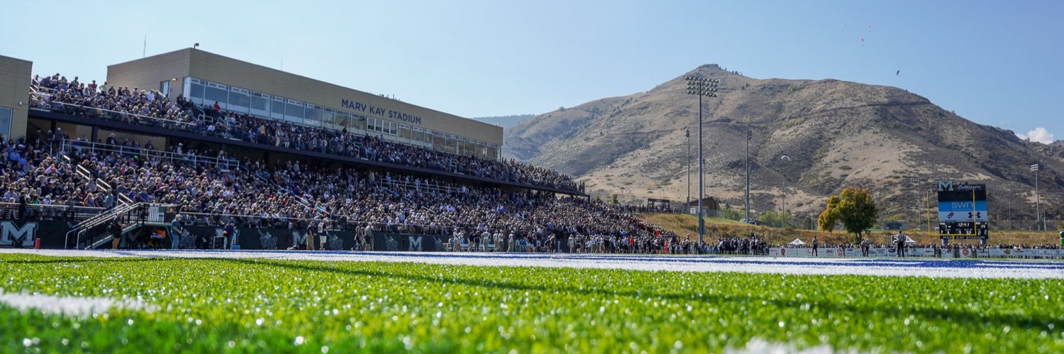 Mines Football's banner