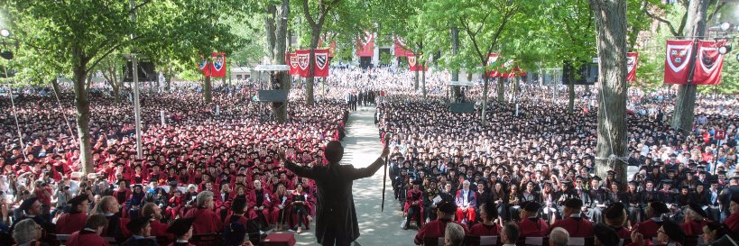 Harvard Commencement banner