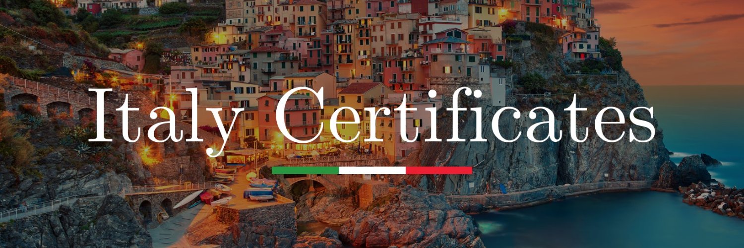 Italy Certificates banner