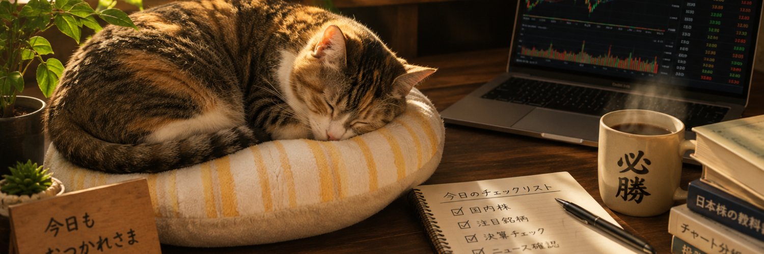 ねこの日本株日記 banner