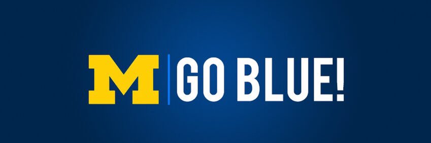 Go Blue 〽️〽️ banner