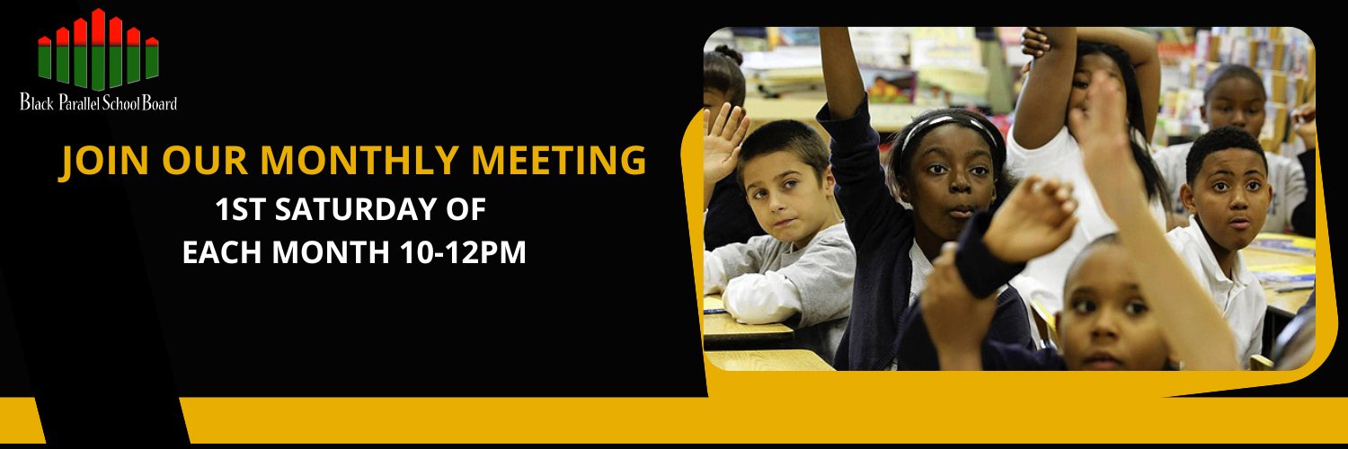 Black Parallel School Board banner