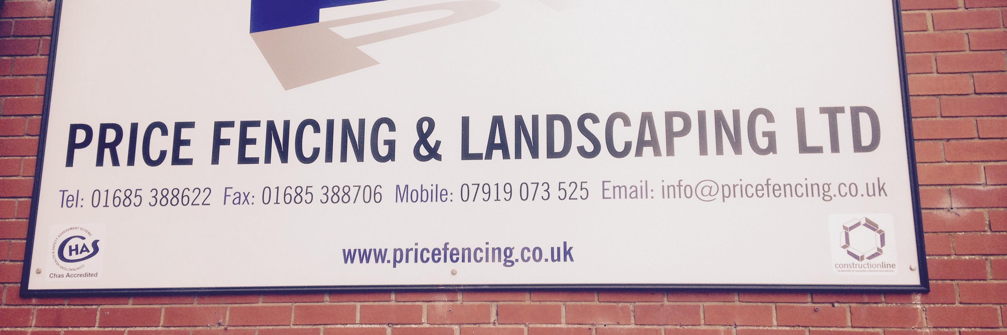 PRICE FENCING banner
