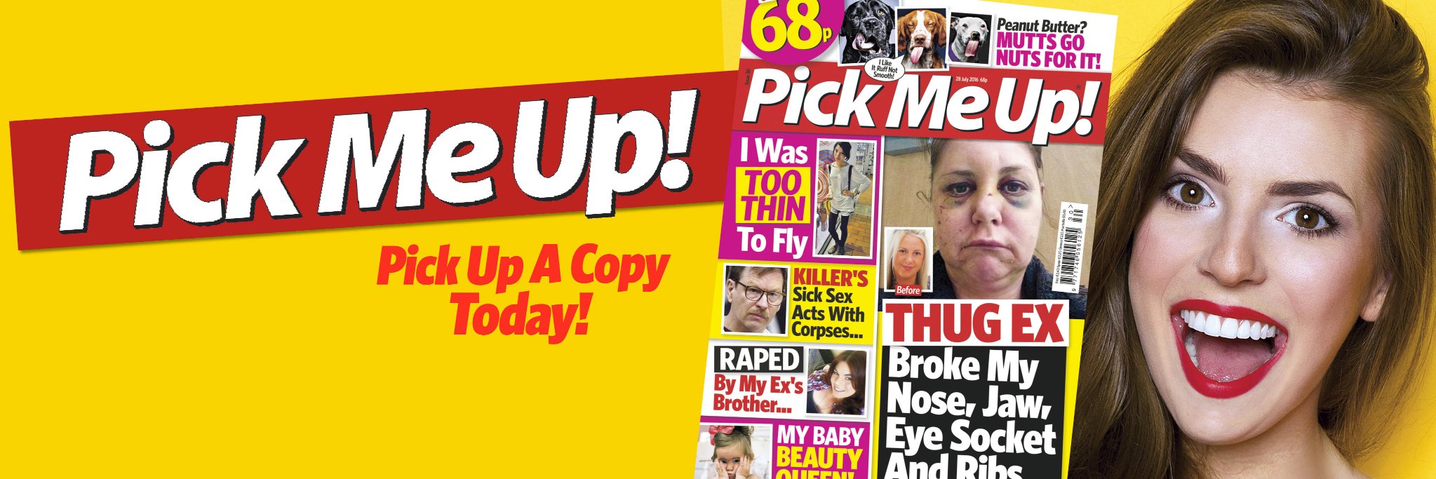 Pick Me Up! Magazine banner