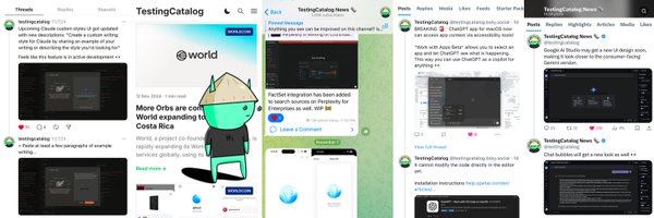 testingcatalog Profile Banner