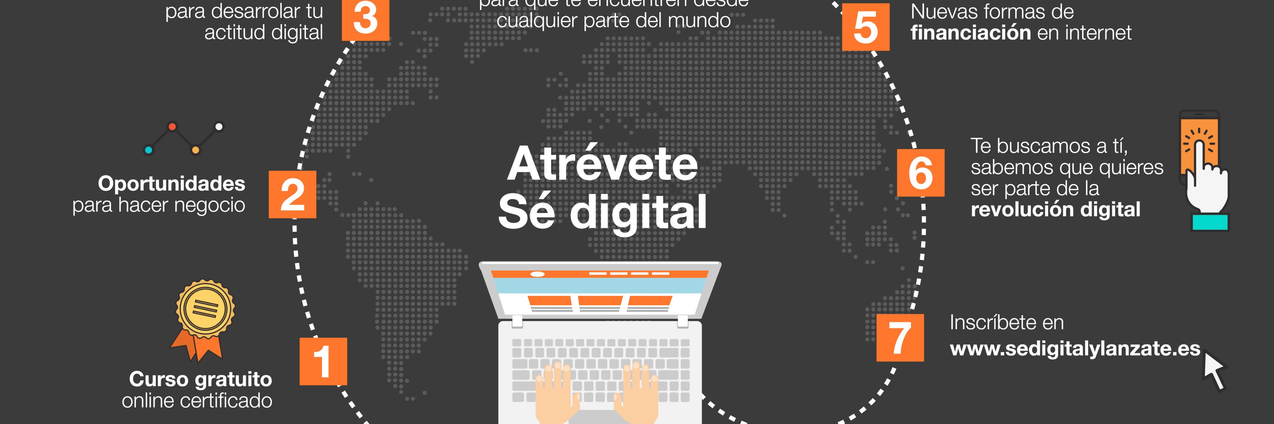 Sé Digital y Lánzate banner