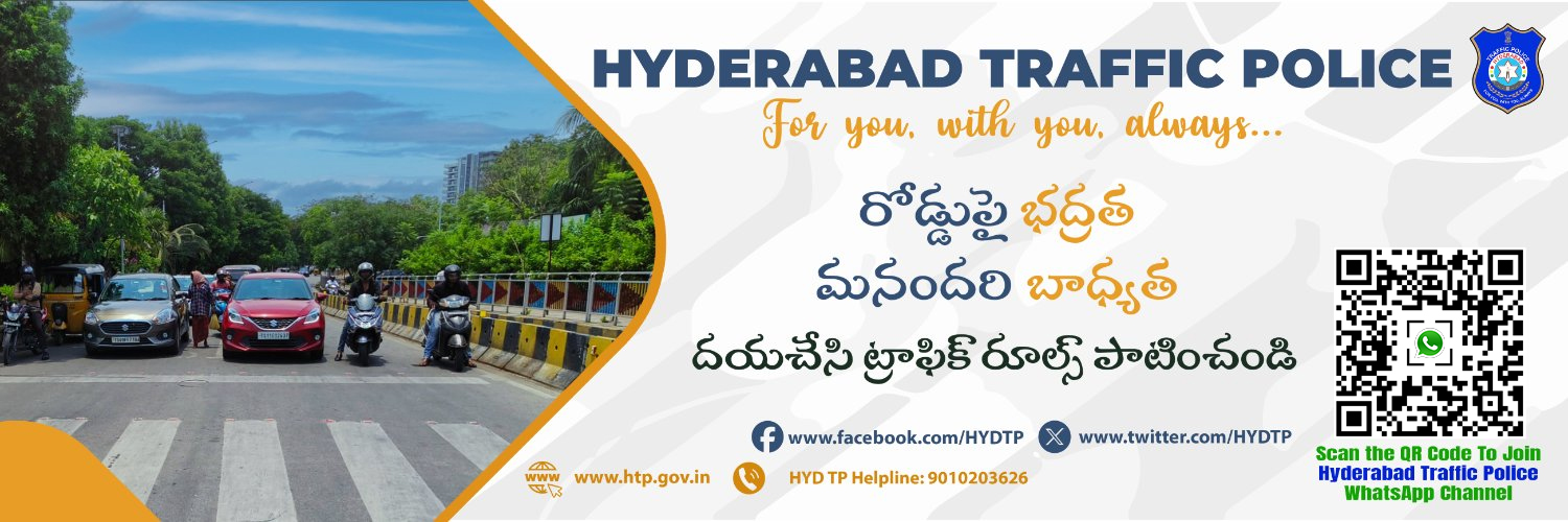 Hyderabad Traffic Police's banner