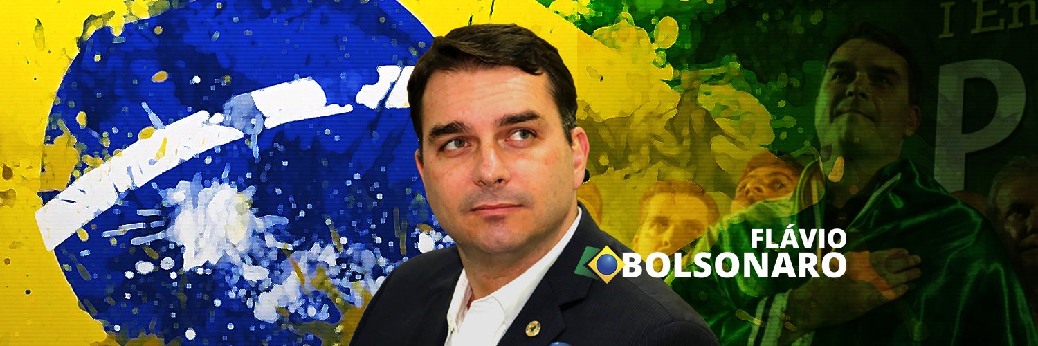 Flavio Bolsonaro's banner