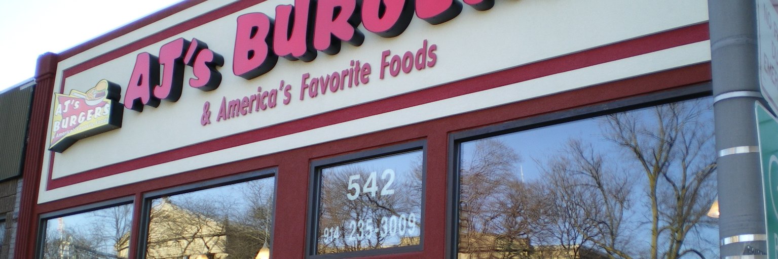 AJ's Burgers banner