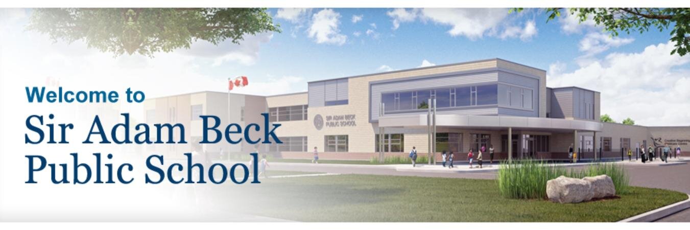 Sir Adam Beck PS banner