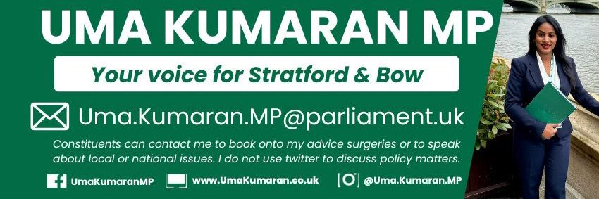 Uma Kumaran MP's banner