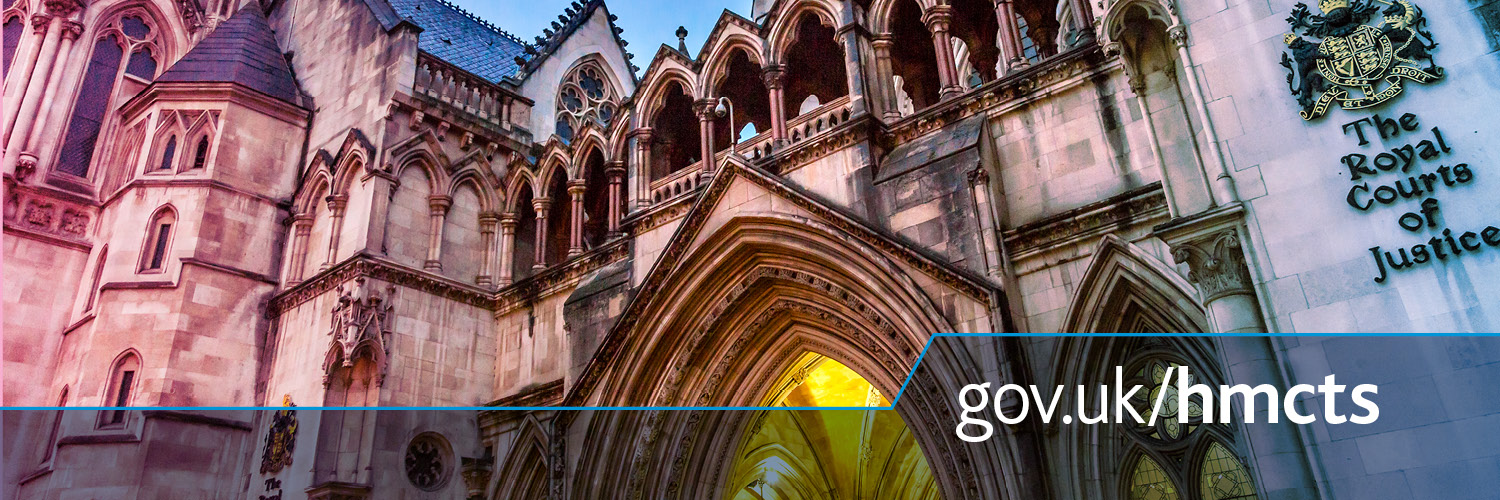 HM Courts and Tribunals Service's banner