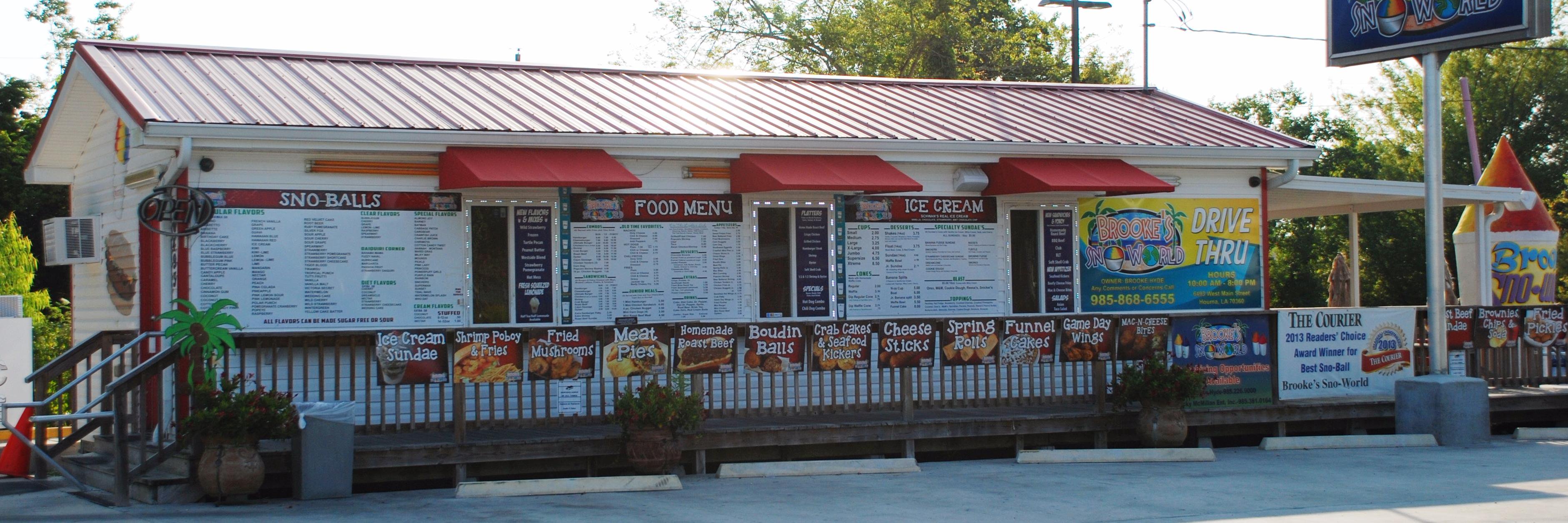 Brooke's Sno-World banner