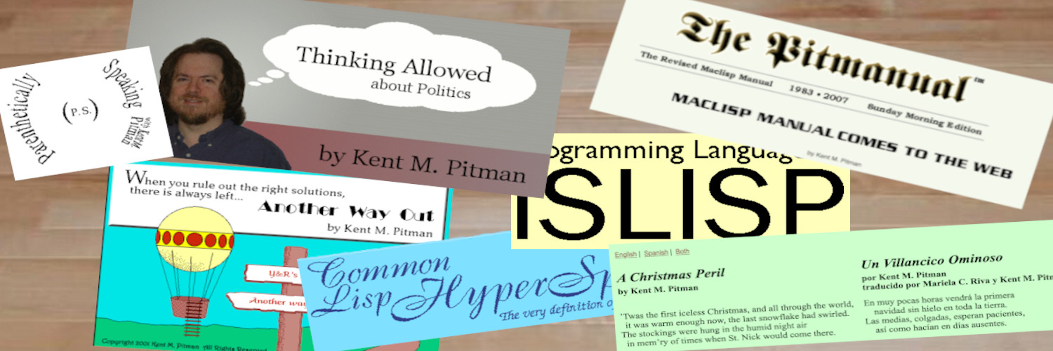 Kent Pitman 🌎 banner