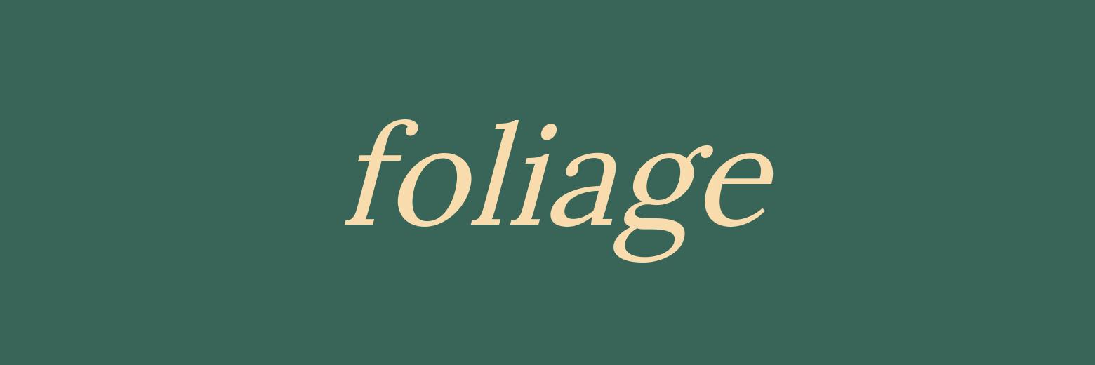 ❀ Foliage ❀ banner