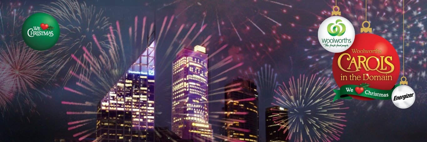Woolworths Carols In the Domain banner