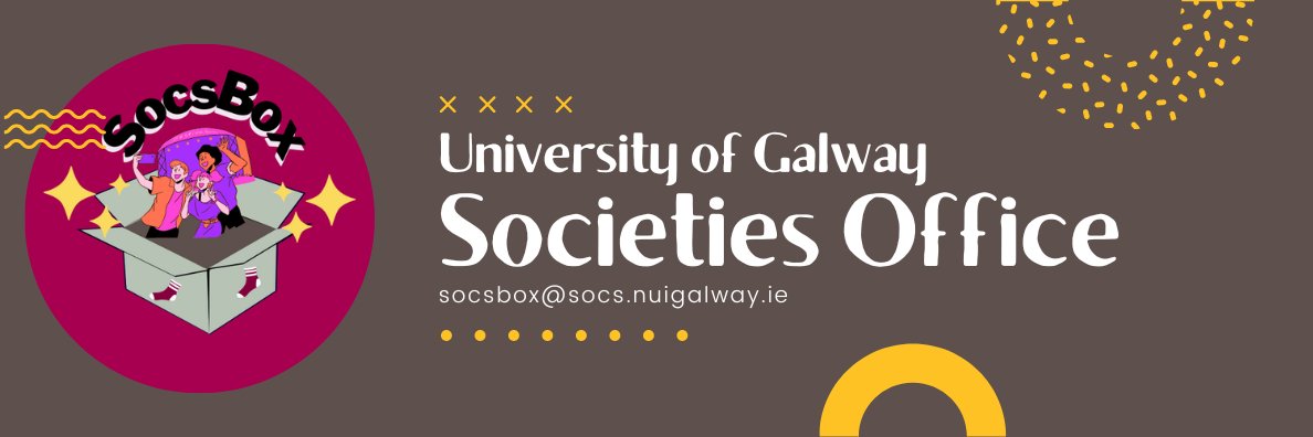 University of Galway Socs Box banner