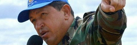 Bolívar y Chavez banner