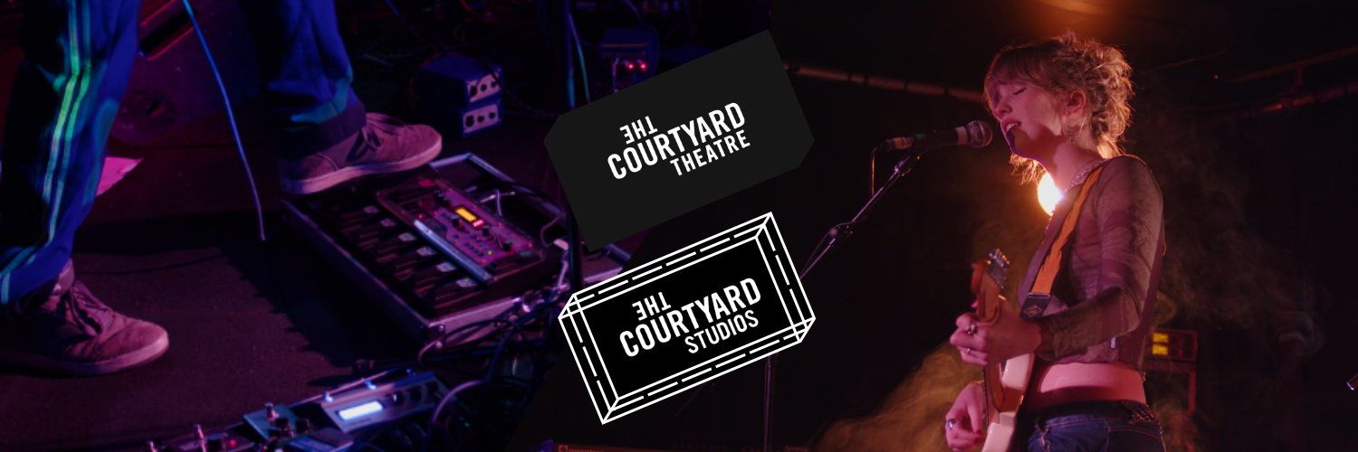 The Courtyard Theatre's banner