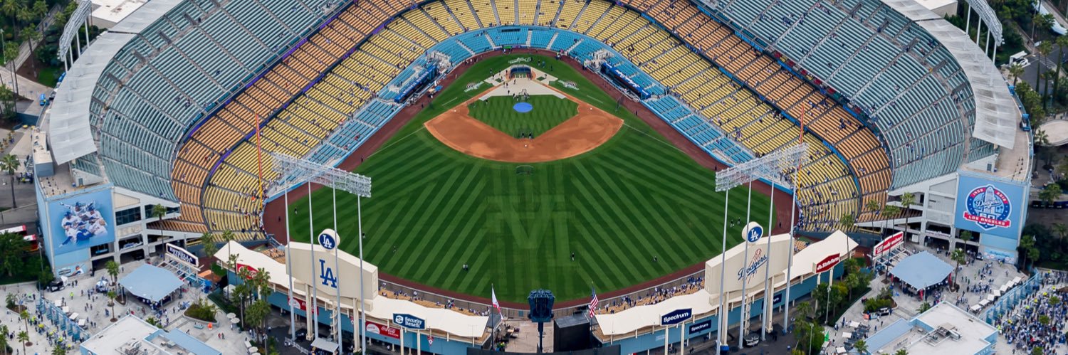Los Angeles Dodgers Aerial Photography banner