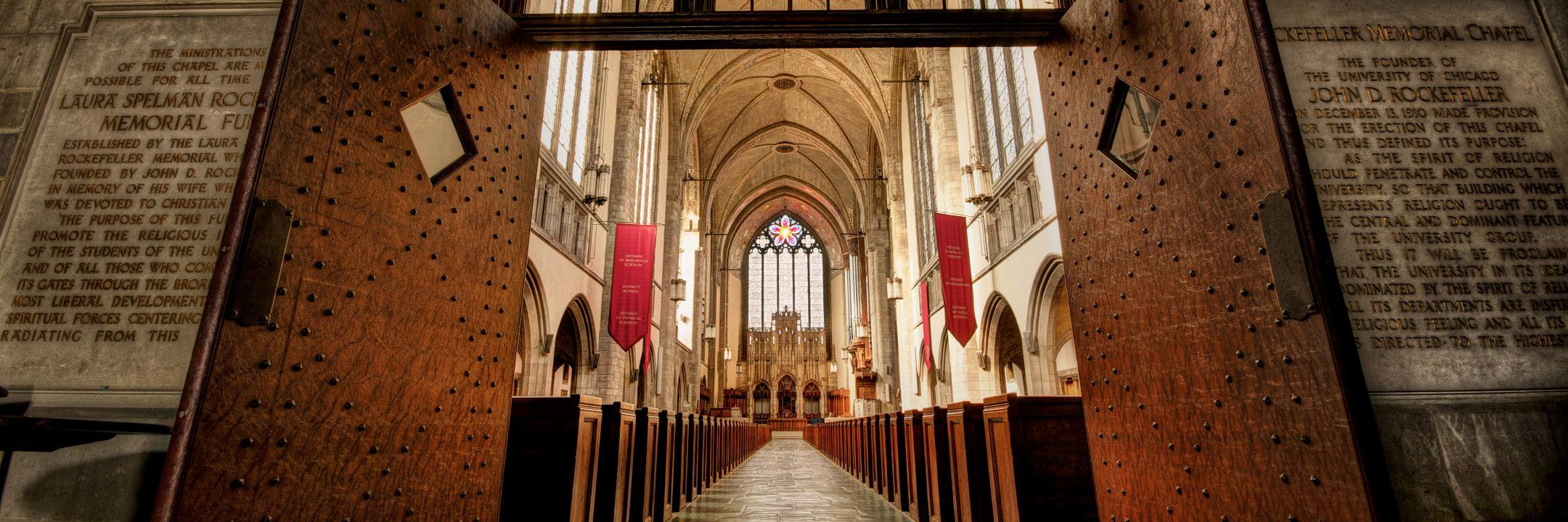Rockefeller Chapel banner