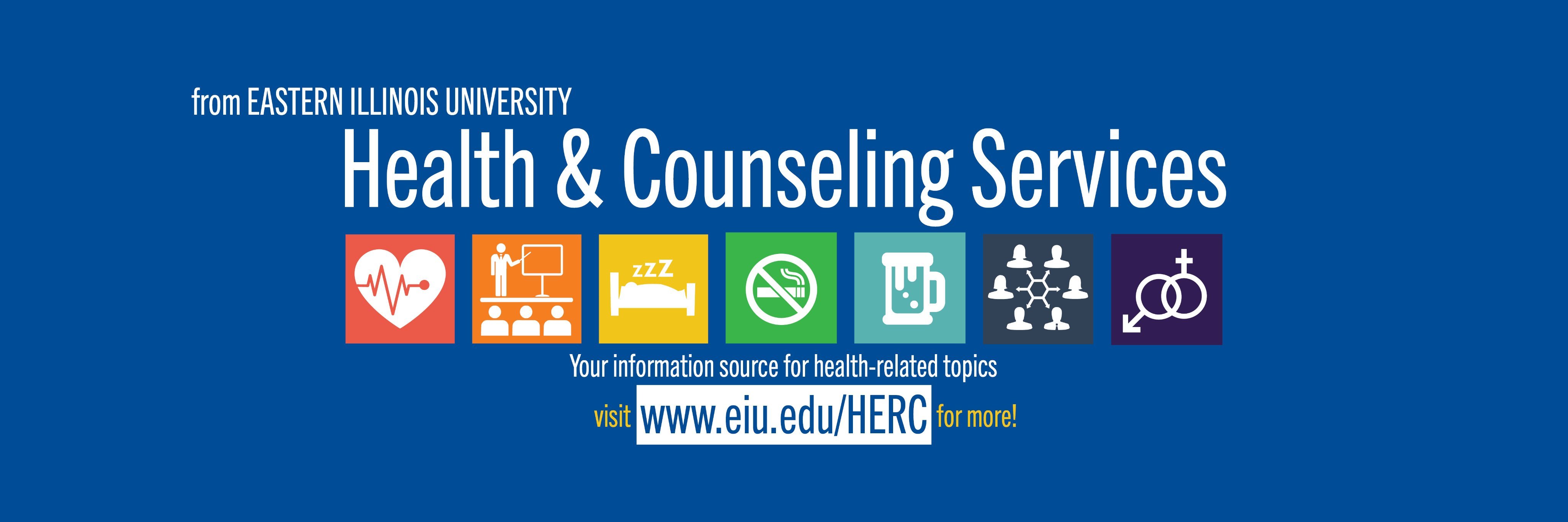 EIU Health & Counseling Services banner