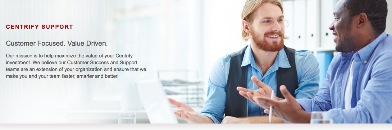 CentrifySupport banner