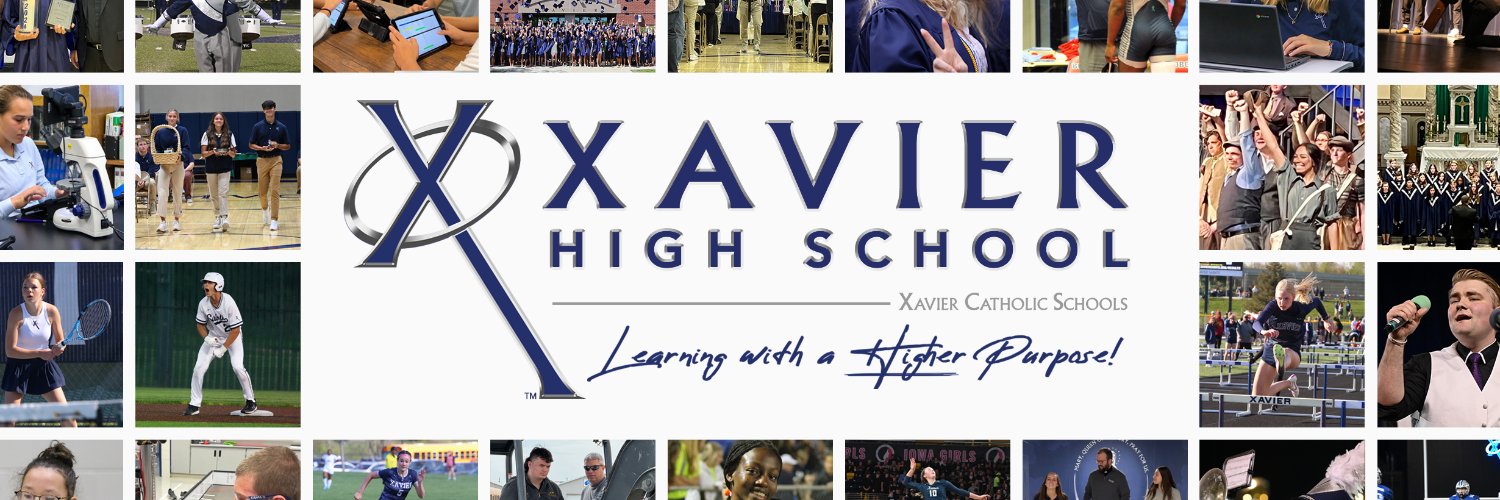 Xavier High School's banner