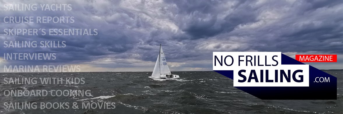 NO FRILLS SAILING banner
