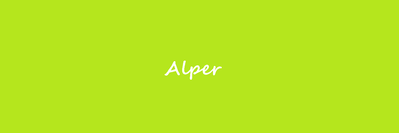Just Alper ❕ banner