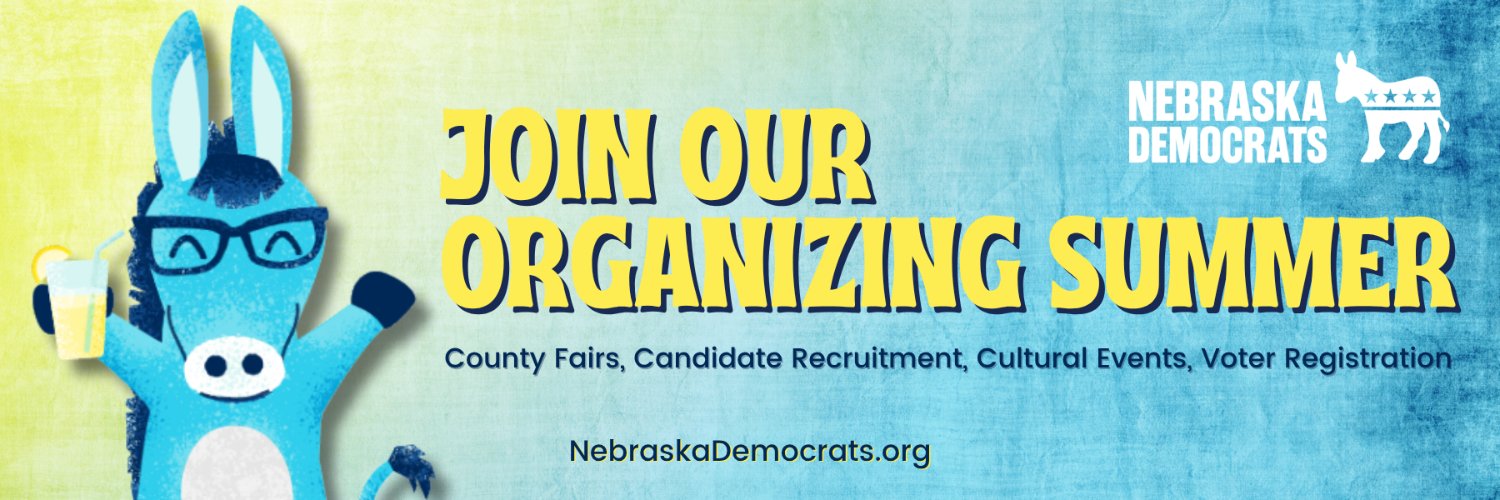 Nebraska Democratic Party's banner